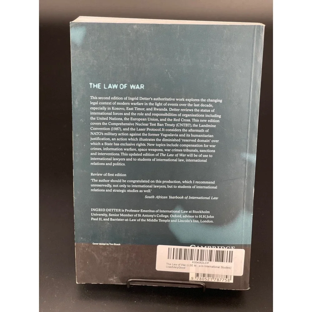 The Law of War‎ Ingrid Detter 2nd Edition Cambridge University Press Textbook
